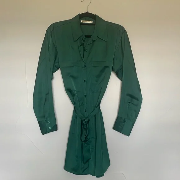 Abercrombie & Fitch | Dresses | Abercrombie Fitch Xs Button Down Silk Dress  | Poshmark